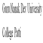 Guru Nanak Dev University College, Patti logo