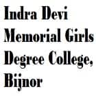 Indra Devi Memorial Girls Degree College, Bijnor logo