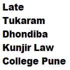 Late Tukaram Dhondiba Kunjir Law College, Pune logo