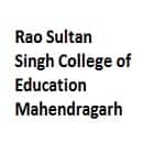 Rao Sultan Singh College of Education, Mahendragarh logo