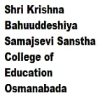 Shri Krishna Bahuuddeshiya Samajsevi Sanstha, College of Education, Osmanabada logo